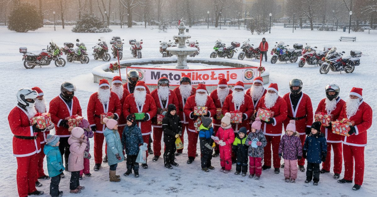 MotoMikołaje rozgrzały ulice Białegostoku hojnością i pasją